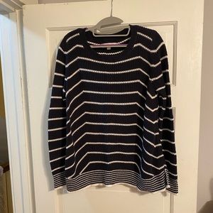 Navy & White Striped Loft Sweater
